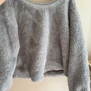 Cozy Gray Faux Fur Jacket